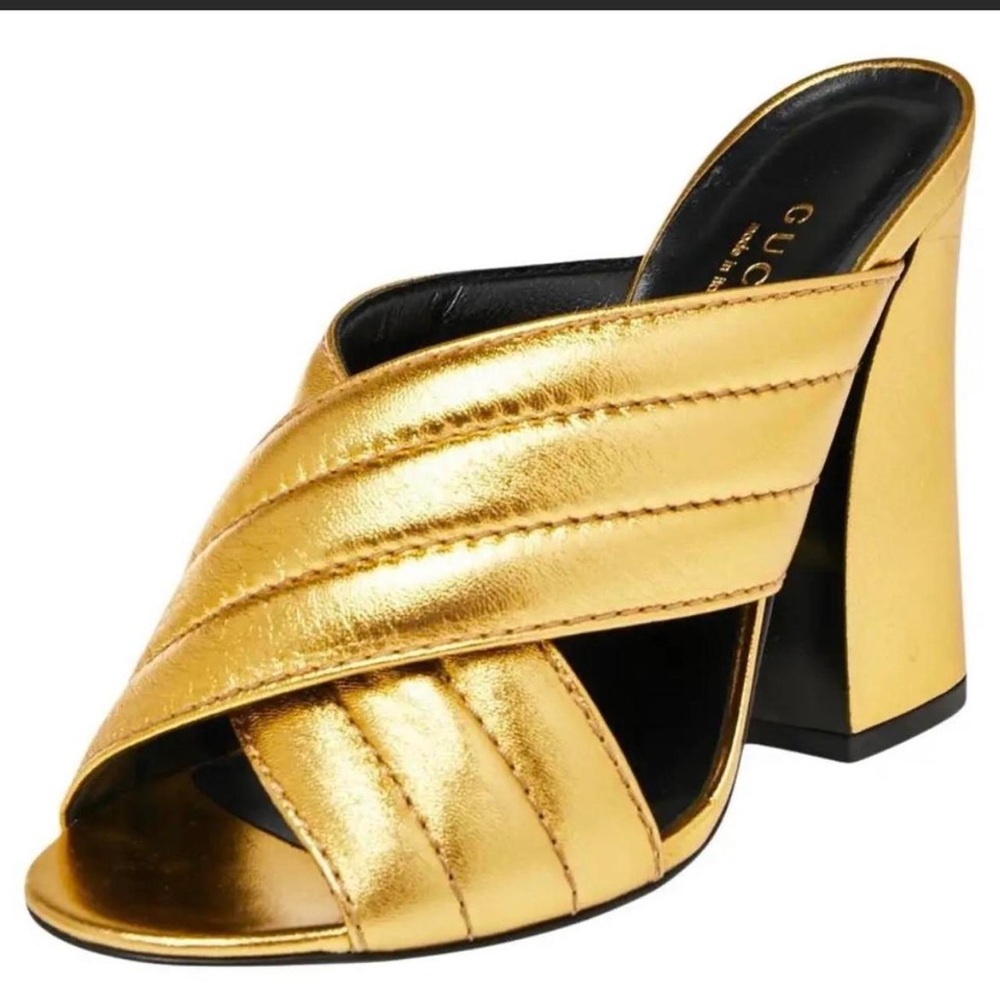 Gucci Webby Mules “Oro Vecchio”